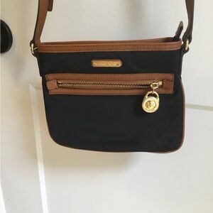 Michael Kors Black and Brown Crossbody Bag